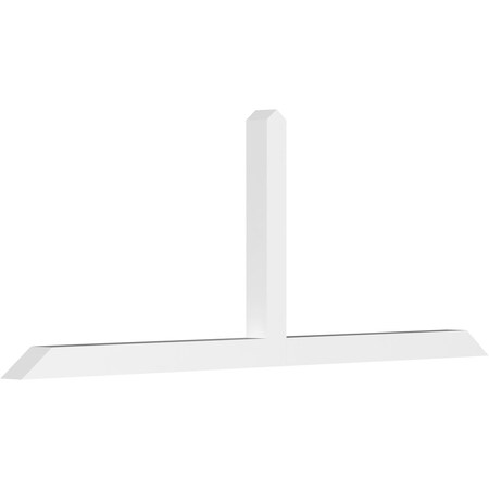 Ekena Millwork Portland Architectural Grade PVC Gable Bracket, 96"W x 36"H x 4"D x 4"F, 9/12 Pitch GBP096X36X0404POR00